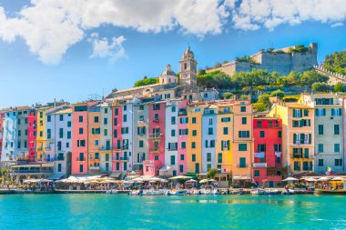Portovenere, Cinque terre, İtalya manzarası
