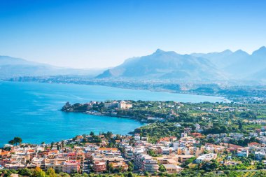 Porticello, Sicilya, İtalya'nın üstten görünüm