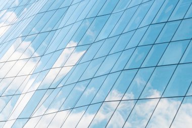 Mavi cam pencere modern ofis için bina enerji tasarrufu