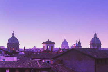 Çatıları, Roma, İtalya, görünümünü. Tonda