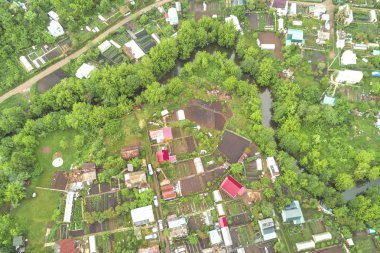 Köy ve Nehri üstten görünüm