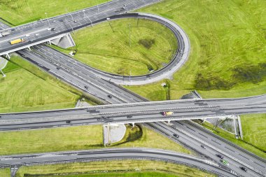 Yol kavşağı Üstten Görünüm
