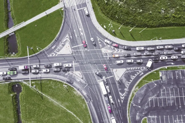 道路の交差点の平面図 — ストック写真