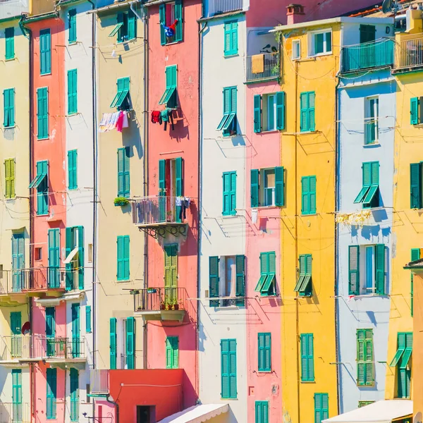 Casas Coloridas Portovenere Liguria Italia — Fotografia de Stock