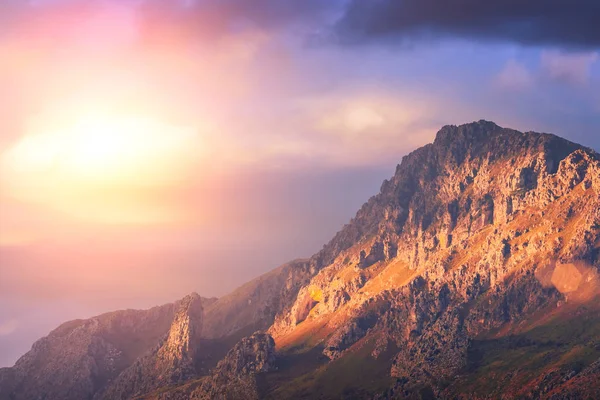 Picturesque Sunrise Sunset Mountains — Stock Photo, Image