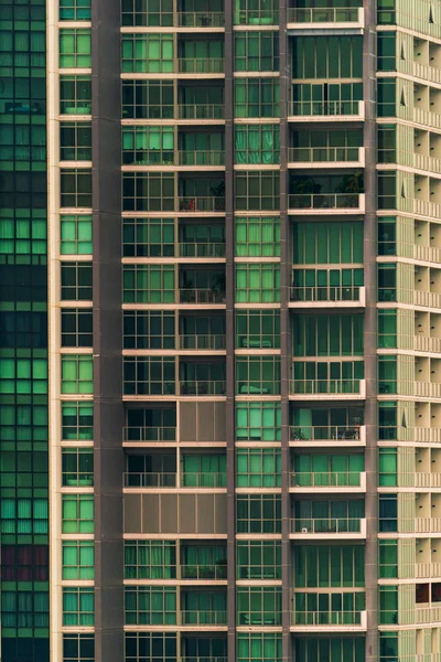 Textura Arranha Céu Paredes Edifício Alto Com Janelas — Fotografia de Stock
