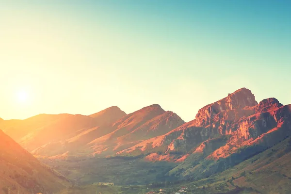 Восход Закат Горах — стоковое фото