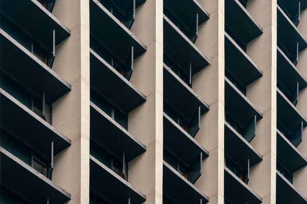 Facade of a building, window texture, close-up