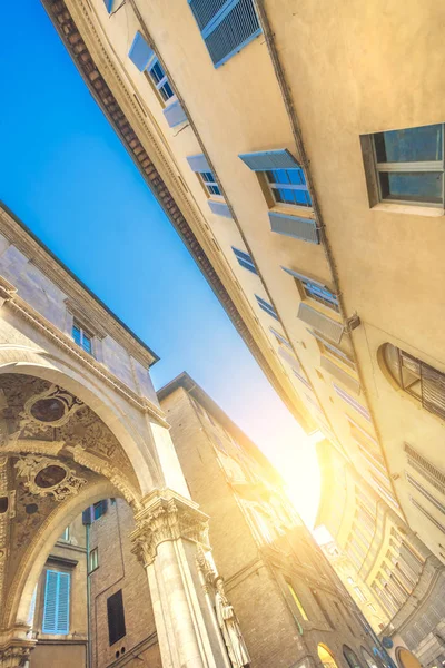 View Bottom Beautiful Old Buildings European City — Stock Photo, Image