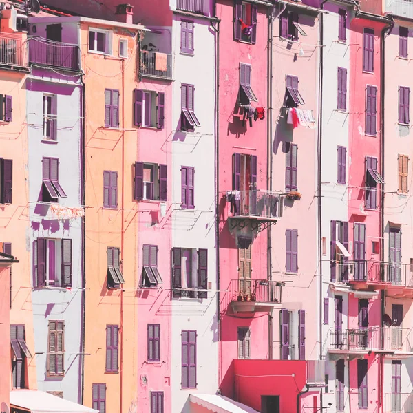 Detalhes Arquitectónicos Portovenere Tonificado — Fotografia de Stock