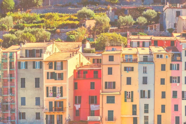 Casas Coloridas Portovenere Liguria Italia — Fotografia de Stock