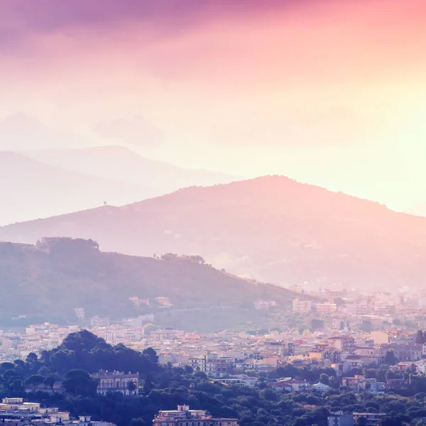 Pittoresco Villaggio Montagna Vista Dall Alto — Foto Stock