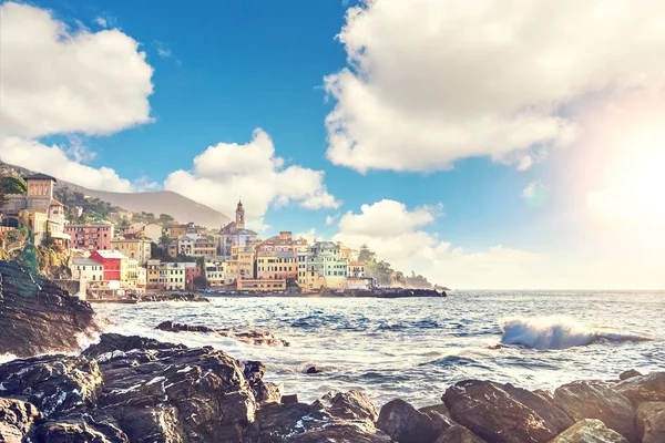 Vista Pitoresca Bogliasco Riviera Ligúria — Fotografia de Stock