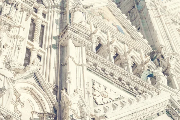 Detalhe Catedral Siena Itália Close — Fotografia de Stock