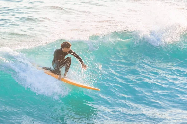 Bogliasco Italia Octubre 2017 Surfista Una Ola —  Fotos de Stock