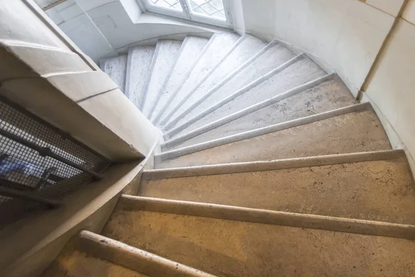 Каменная Спиральная Лестница Вид Сверху — стоковое фото