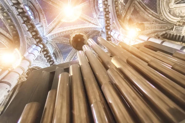 Bir Kilise Organ Organ Borular — Stok fotoğraf