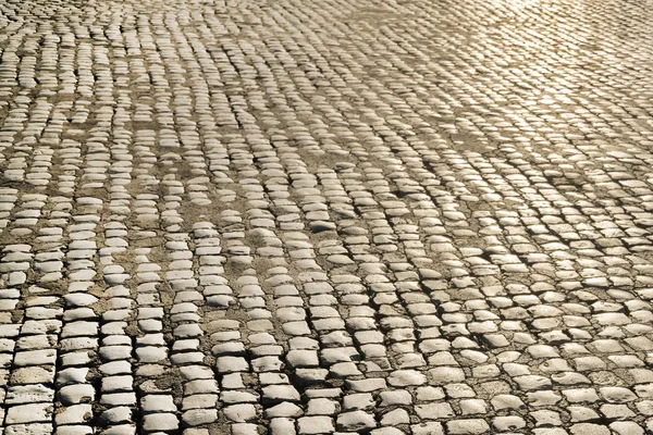 Old Cobblestone Road Background Texture — Stock Photo, Image