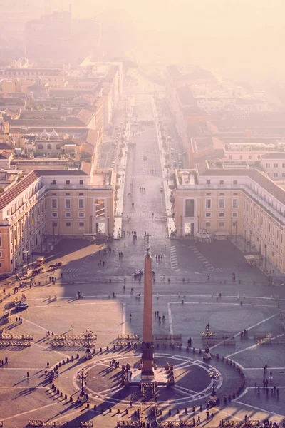 Вид Площадь Святого Петра Ватикане Солнечный День Италия — стоковое фото