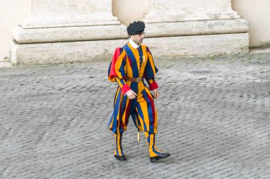 Vatikan, Roma, İtalya, 21 Ekim 2017: Ulusal kostüm İtalyan sïrasïnda