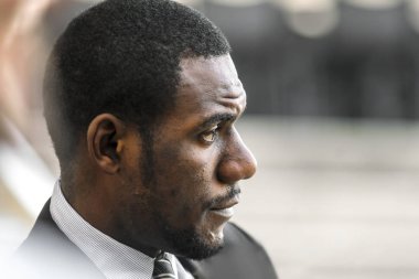 Vatikan şehri, Roma, İtalya, 21 Ekim 2017: Siyah adam takım