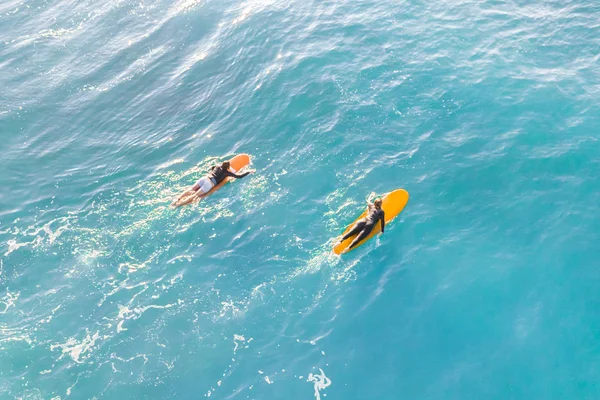 Surfista Oceano Vista Superior — Fotografia de Stock