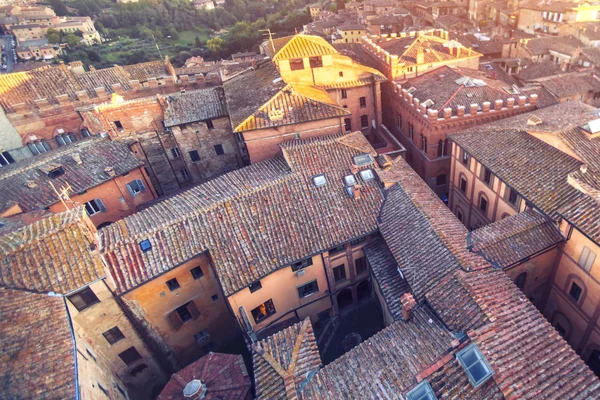 Telhados Siena Toscana Itália — Fotografia de Stock