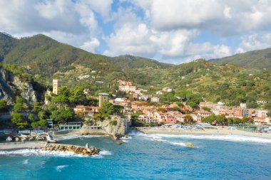 Bir Monterosso al Mare, Cinque Terre, La Spezia, İtalya, Avrupa'nın doğal görünümü
