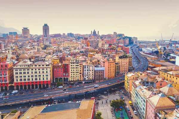 Top View Genoa Italy — Stock Photo, Image