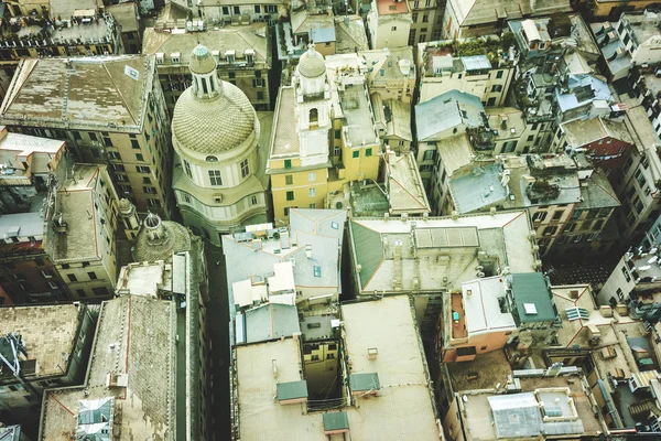 Вид Сверху Улицу Древнего Европейского Города Toned — стоковое фото