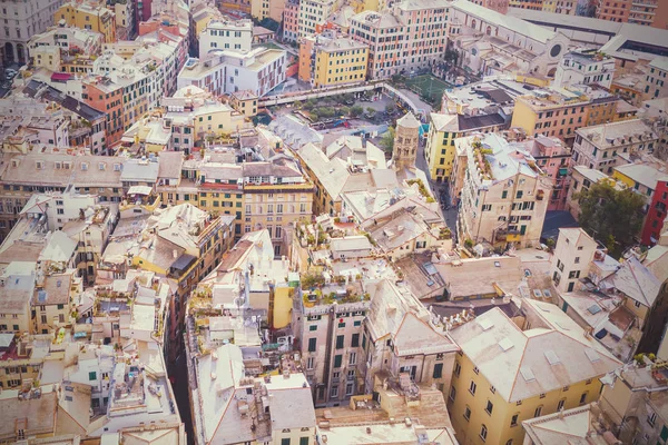 Αστικό Τοπίο Κάτοψη Της Γένοβα Ιταλία — Φωτογραφία Αρχείου