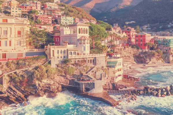 Vista Superior Del Pueblo Pescadores Riviera Liguria — Foto de Stock