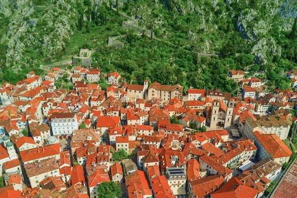 Vista Dall Alto Dell Antica Città Europea Montagna — Foto Stock