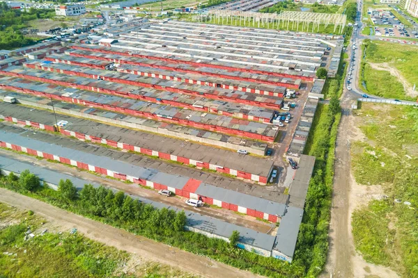 Vista Superior Los Garajes Del Coche —  Fotos de Stock