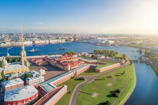 Visa Från Drönare Peter Och Paul Fortress Petersburg — Stockfoto