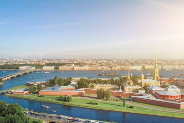 Peter ve Paul Fortress, St. Petersburg hava görünümünü