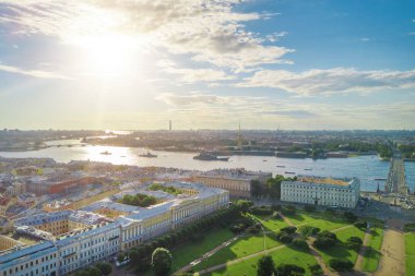 Güzel bir Avrupa şehri üstten görünüm