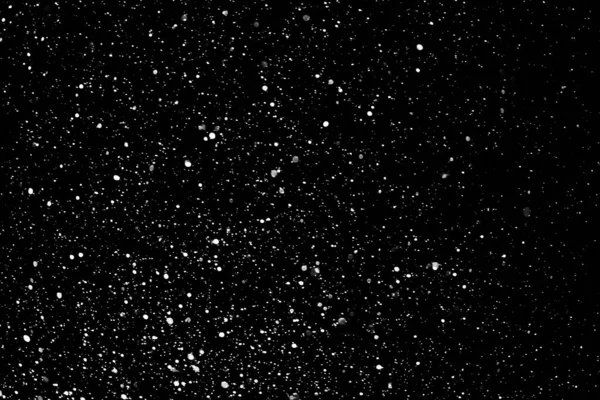 Πτώση Χιονιού Μαύρο Φόντο — Φωτογραφία Αρχείου