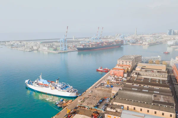 Scenic View Port Genoa Italy — Stock Photo, Image