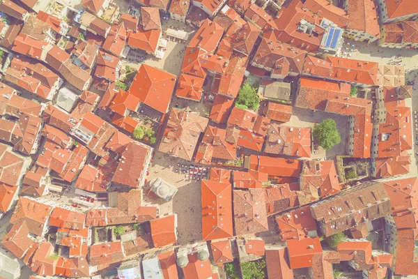 Luchtfoto Van Betegelde Daken Van Huizen — Stockfoto