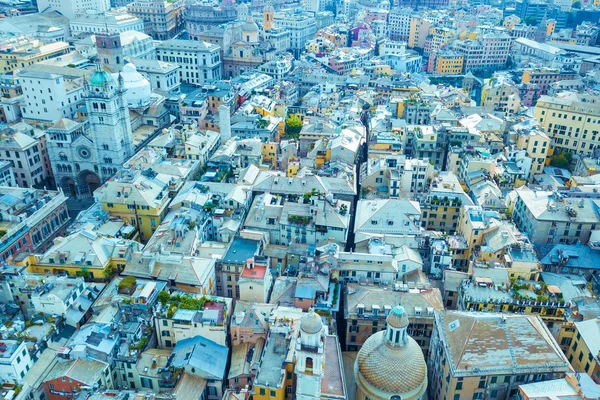 Top View Roofs Houses Genoa Italy — Stock Photo, Image