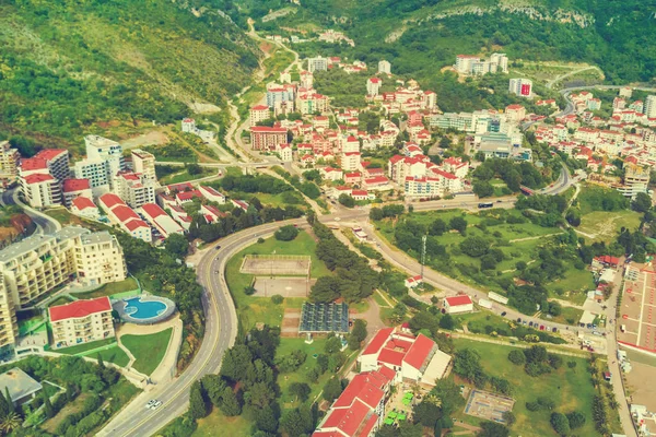 Vista Dall Alto Della Vecchia Città Europea Montagna — Foto Stock