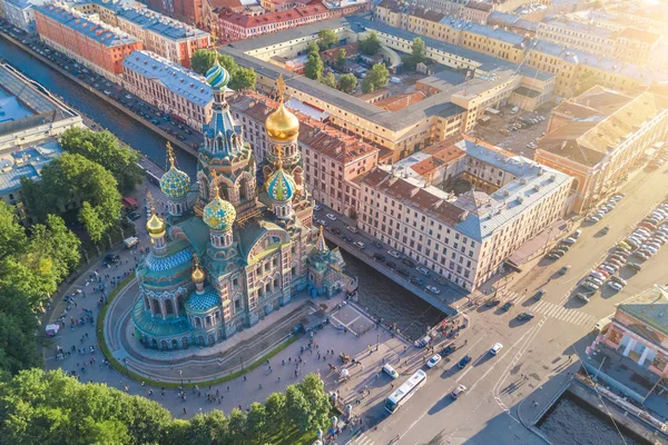 Église Sauveur Sur Sang Versé Soleil Saint Pétersbourg Russie — Photo