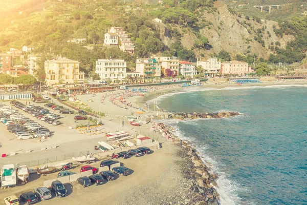 Top View Beach Monterosso Mare Province Spezia Italy — Stock Photo, Image