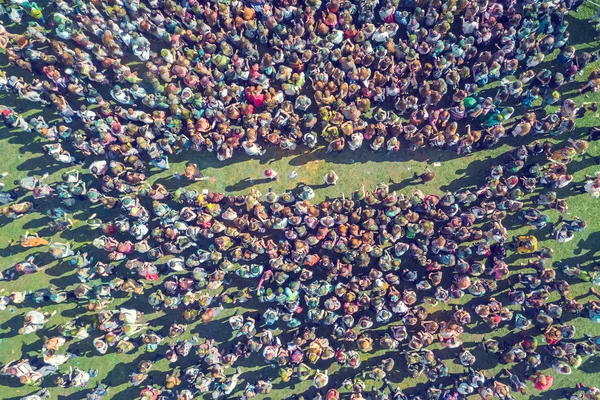 Festivalin Renkleri Tatil Boya Yükseklikten Görüntülemek — Stok fotoğraf