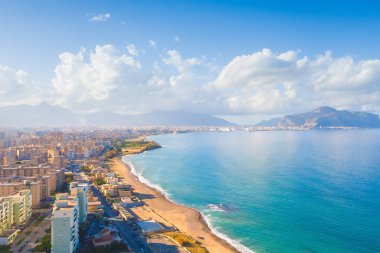 Yukarıdan doğal görünümü Palermo, Sicilya, İtalya