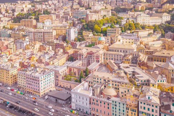 Top View Old European City Genoa Italy — Stock Photo, Image
