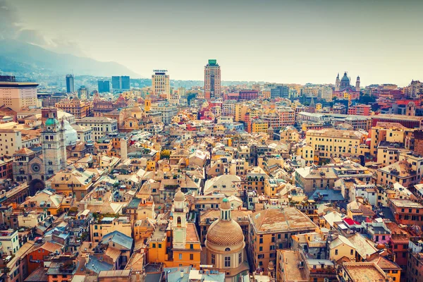 Top View Roofs Houses Genoa Italy — Stock Photo, Image