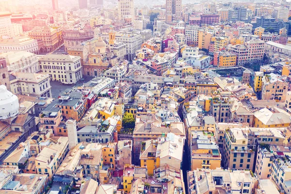 Vue Sur Les Toits Des Maisons Gênes Italie — Photo