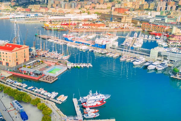 Kiváló Kilátás Nyílik Kikötőre Genova Környéke — Stock Fotó